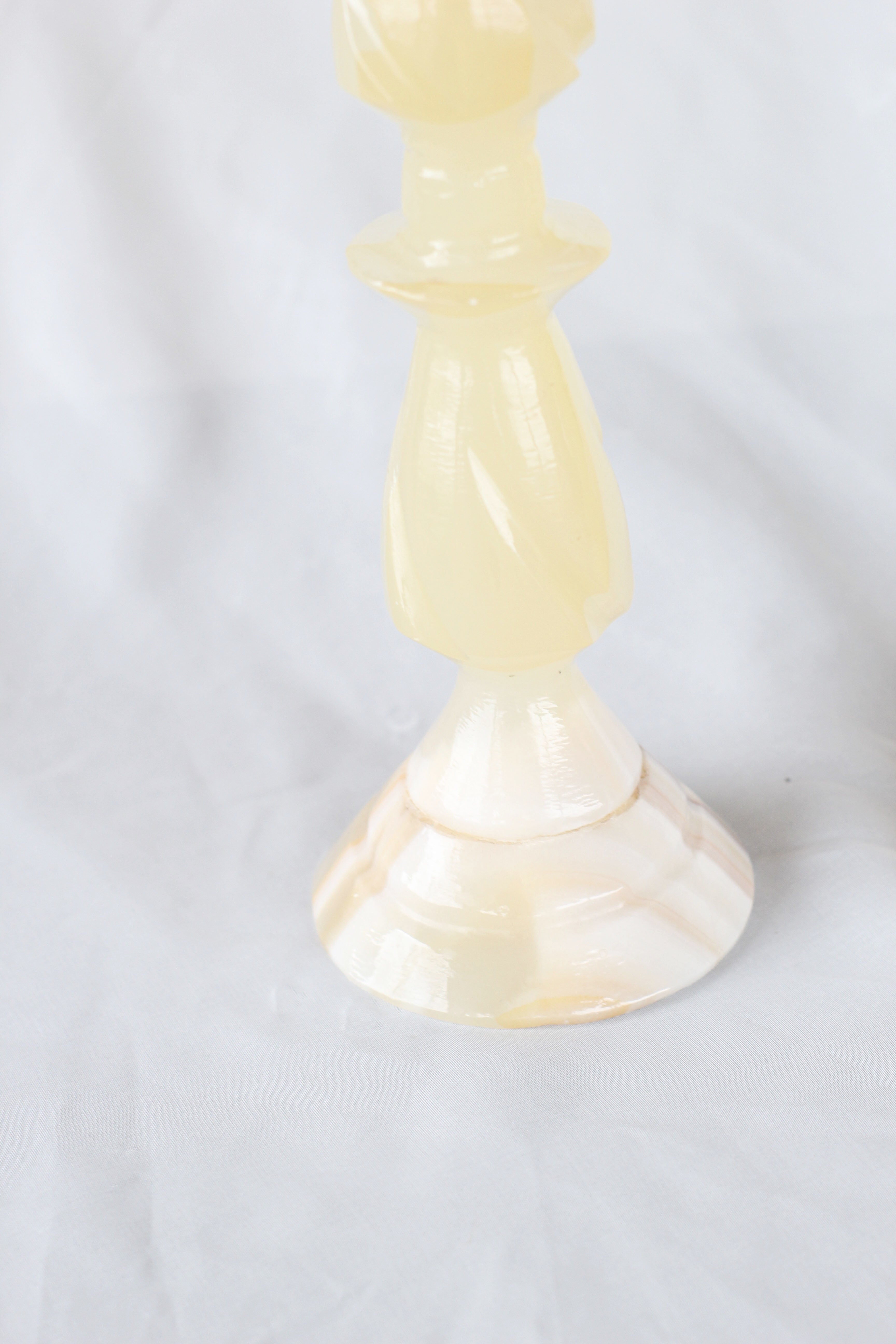 Pair of Onyx Candle Holders