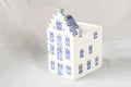 Blue and White House Planter