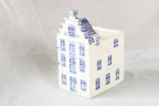 Blue and White House Planter