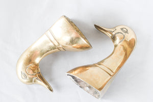 Mini Brass Duck Bookends