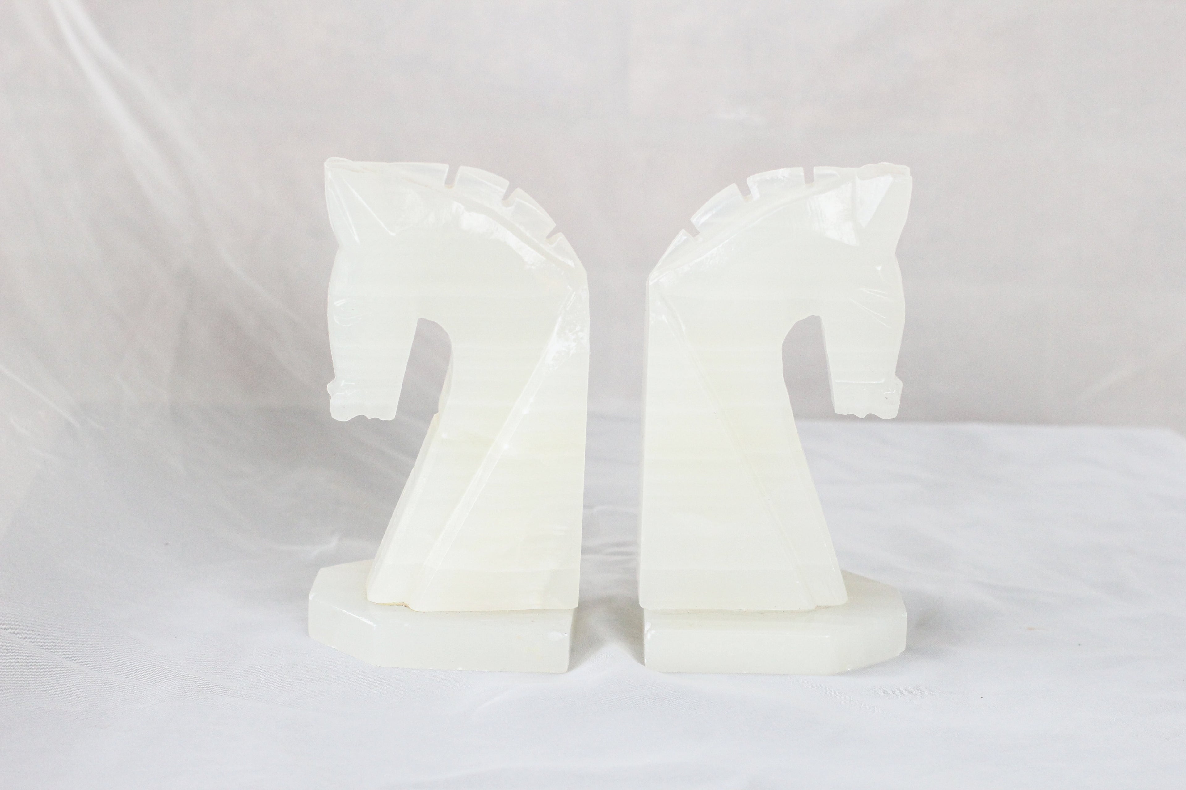 Onyx Horse Bookends