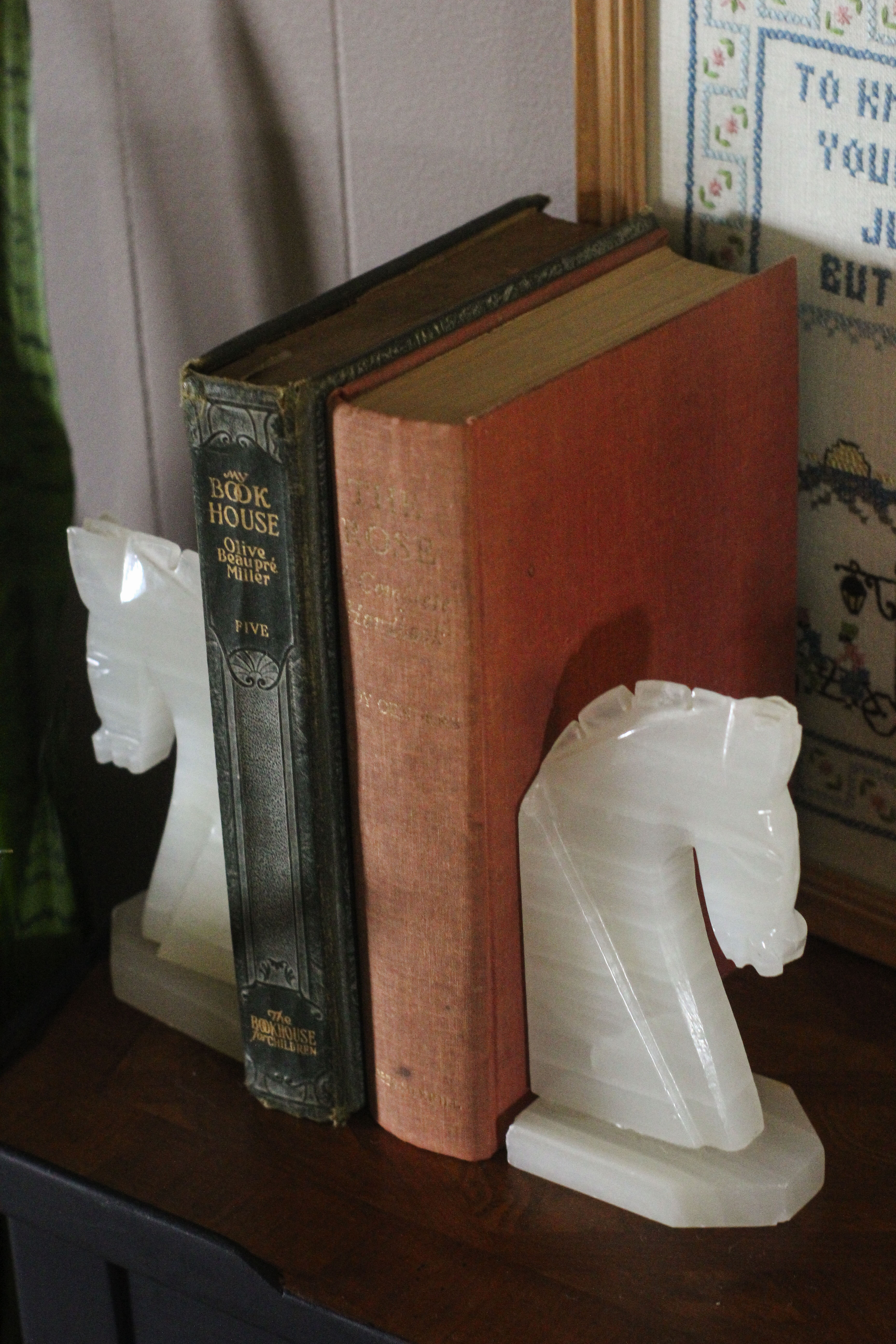 Onyx Horse Bookends