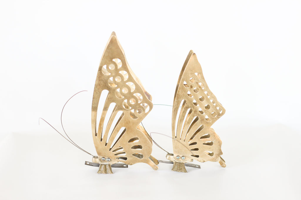 Pair of Brass Butterflies