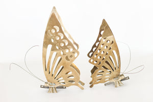 Pair of Brass Butterflies