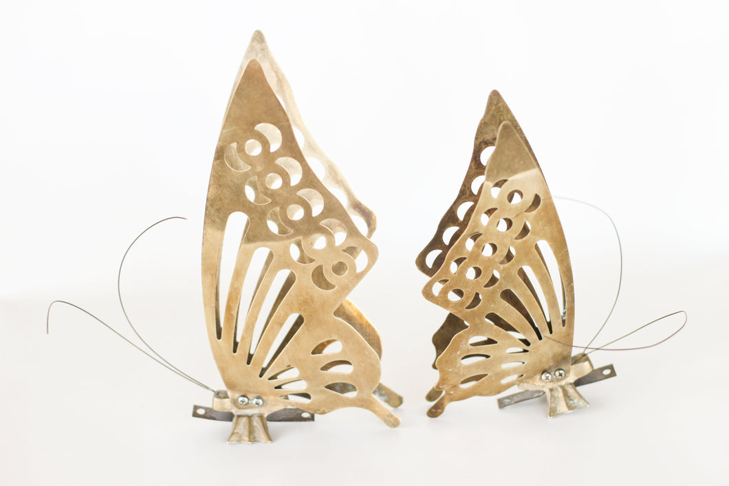 Pair of Brass Butterflies