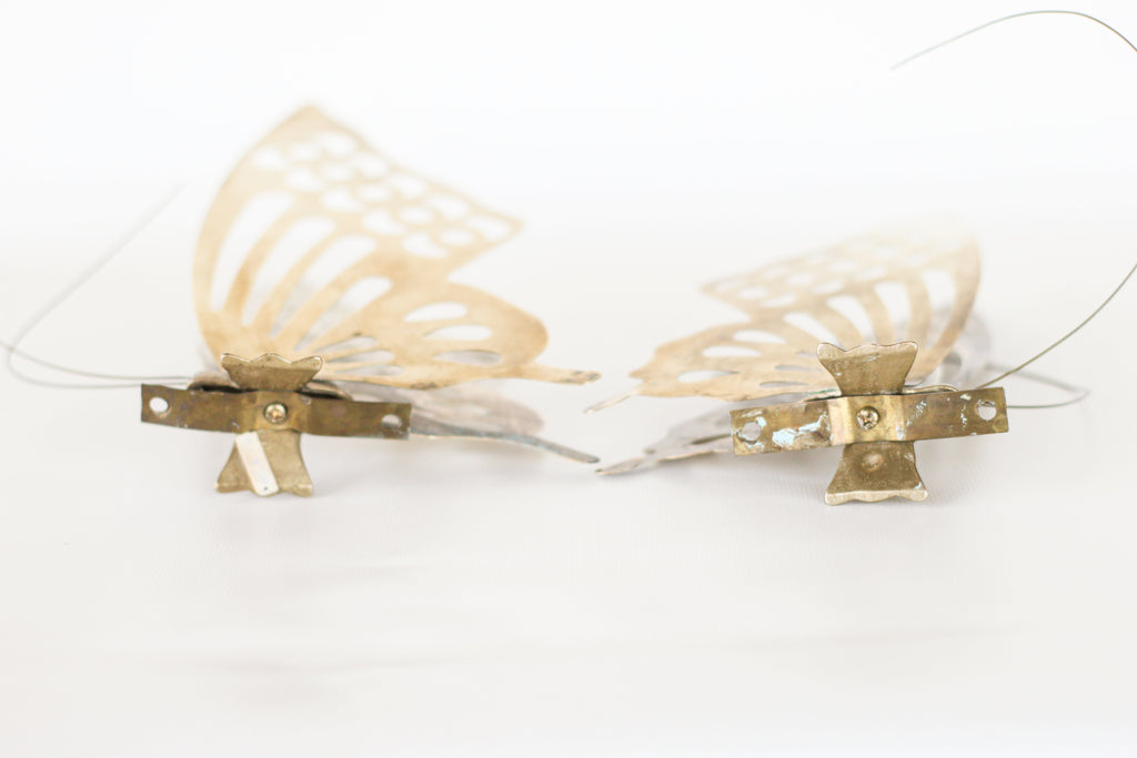 Pair of Brass Butterflies