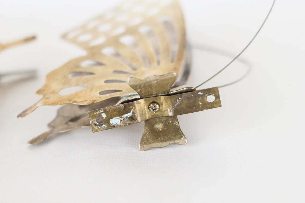 Pair of Brass Butterflies