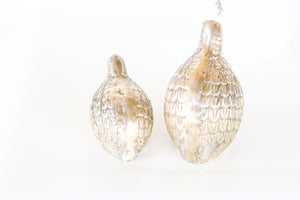 Pair of Vintage Brass Quail