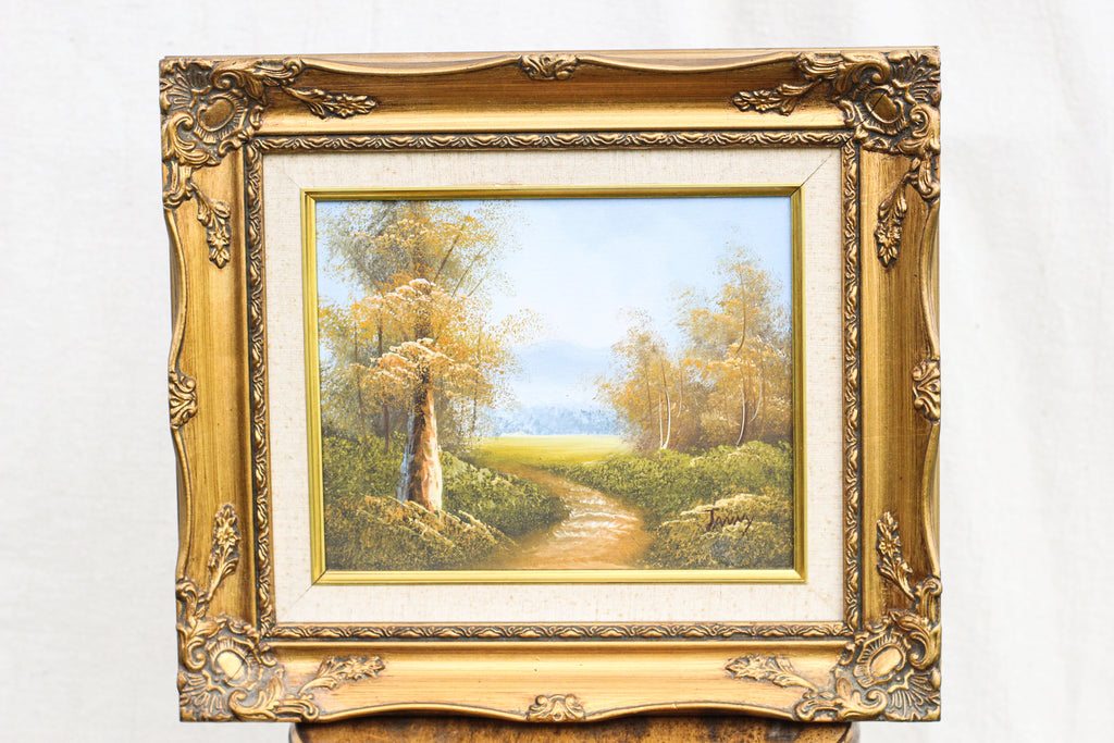 Fall Painting in Gilded Frame
