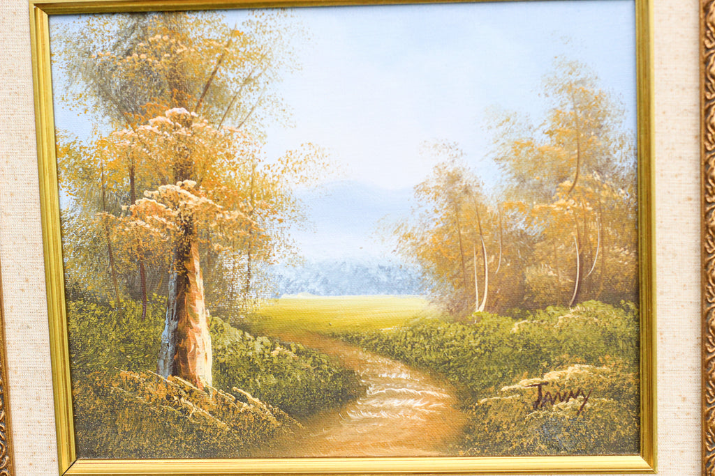 Fall Painting in Gilded Frame