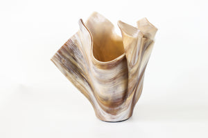 Vintage Brown Handkerchief Vase