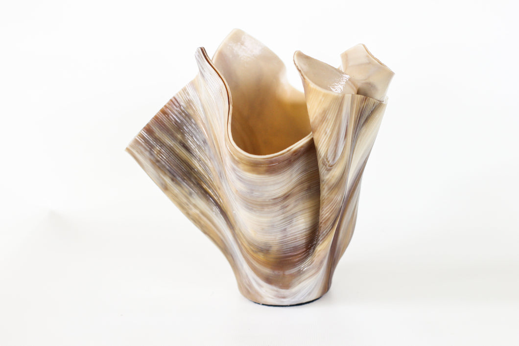 Vintage Brown Handkerchief Vase