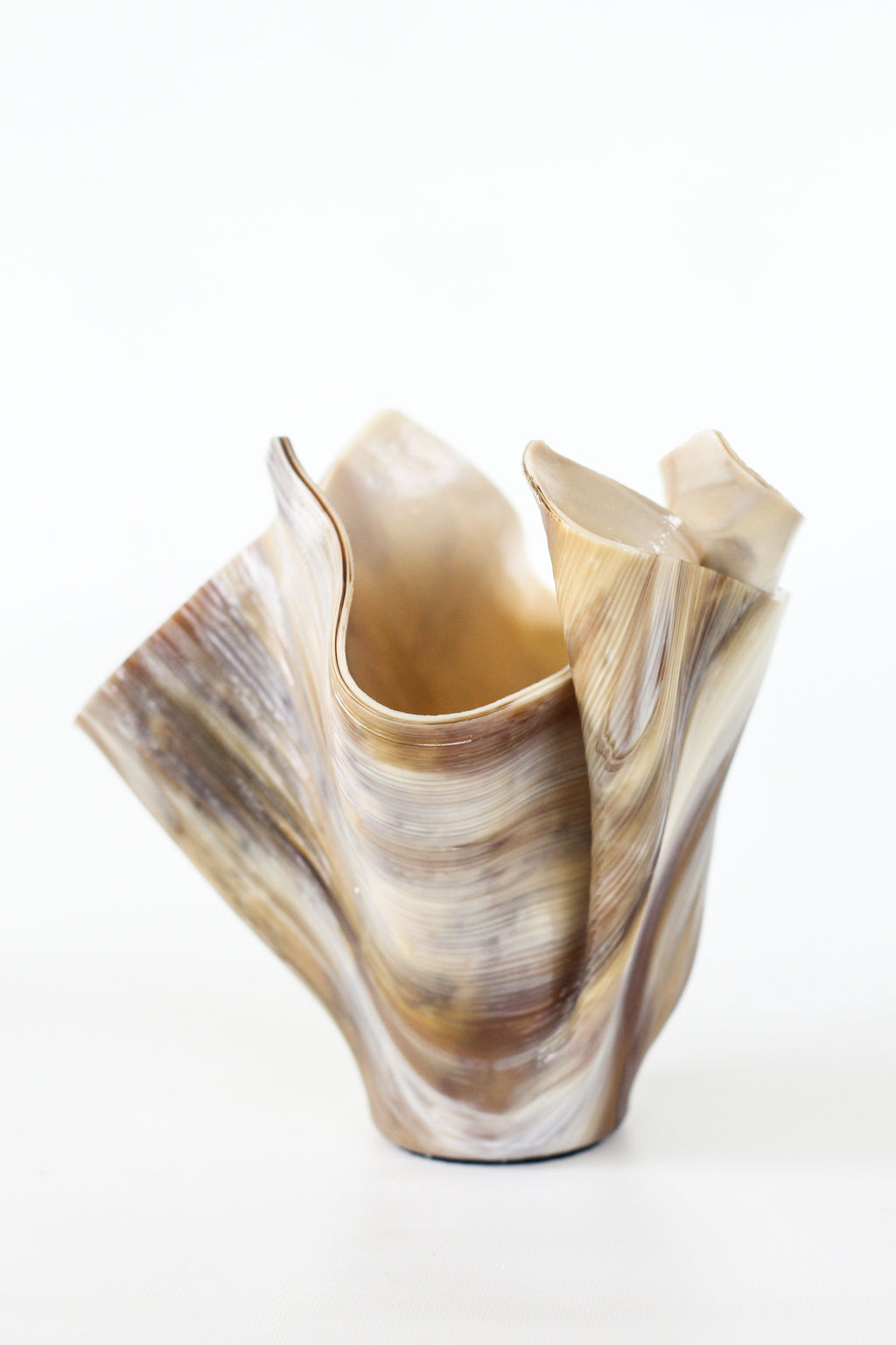 Vintage Brown Handkerchief Vase