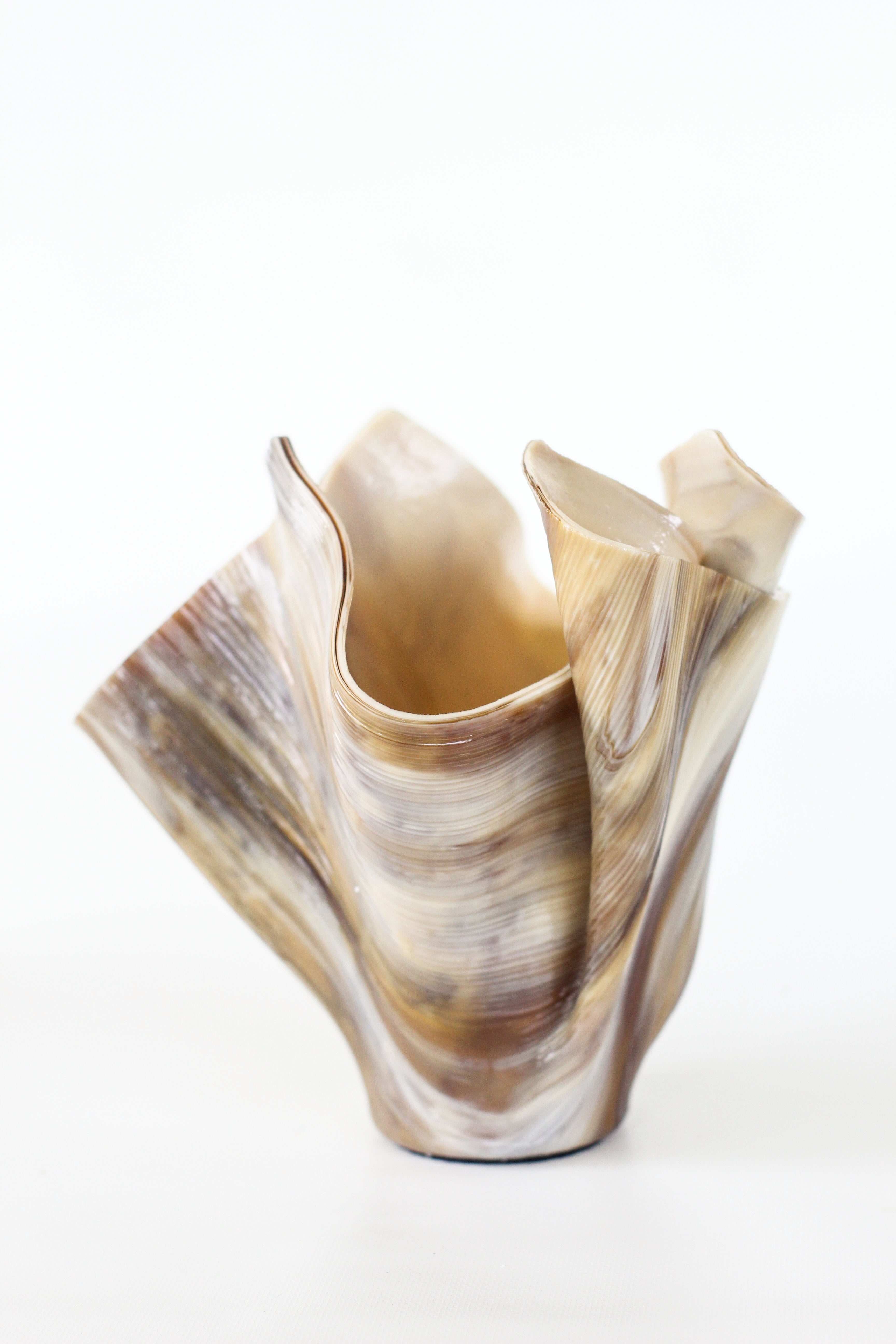 Vintage Brown Handkerchief Vase