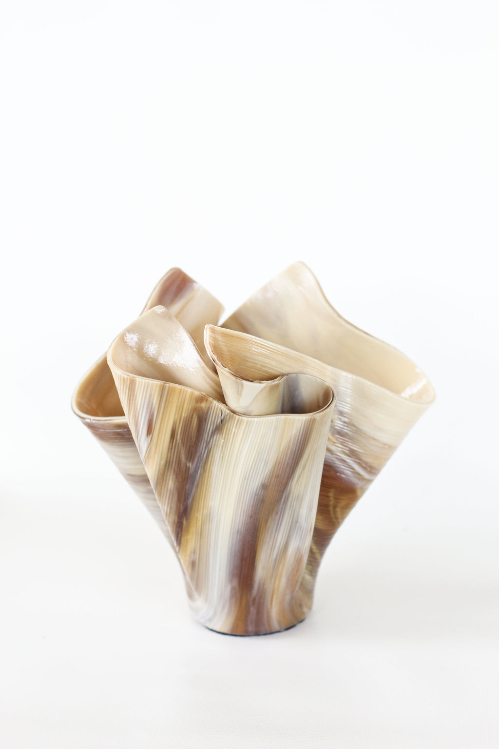 Vintage Brown Handkerchief Vase