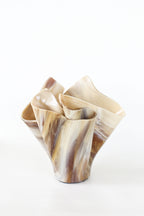 Vintage Brown Handkerchief Vase