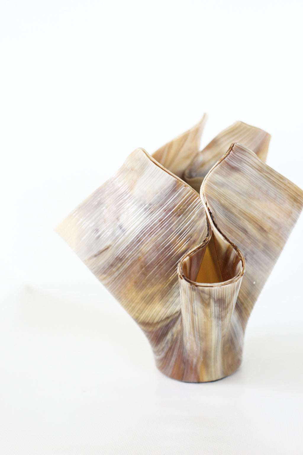 Vintage Brown Handkerchief Vase