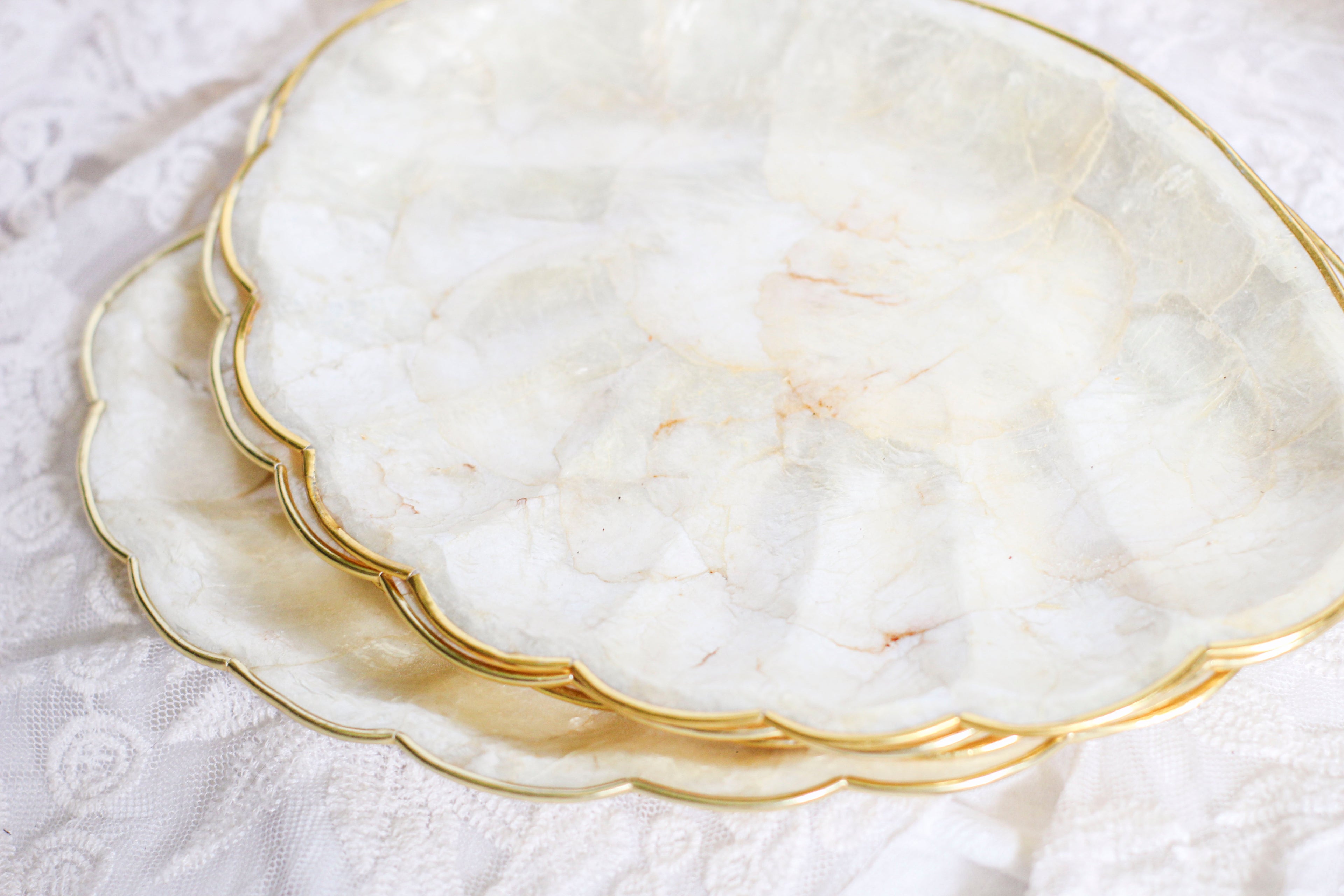 Pearlescent Shell Platters