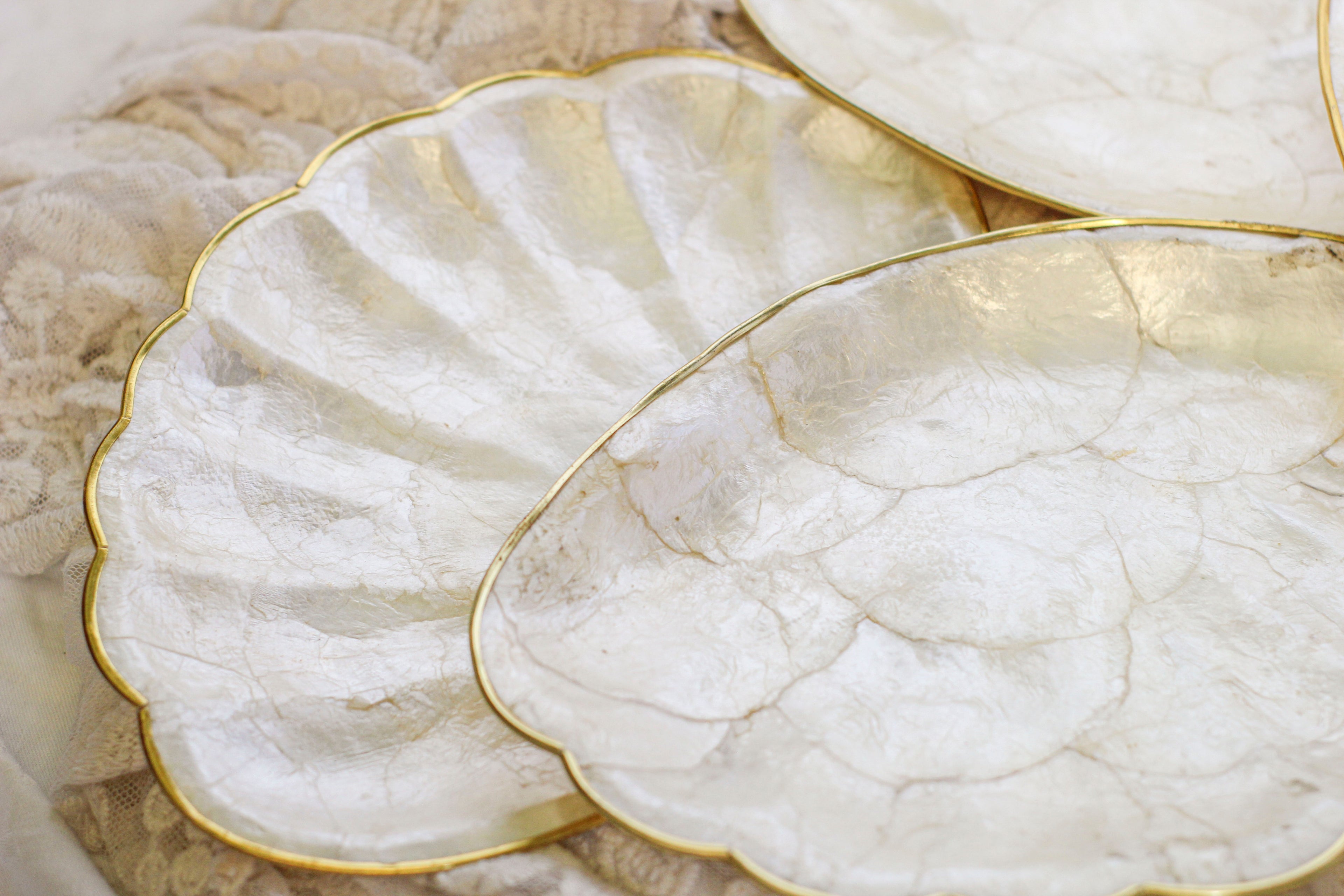 Pearlescent Shell Platters