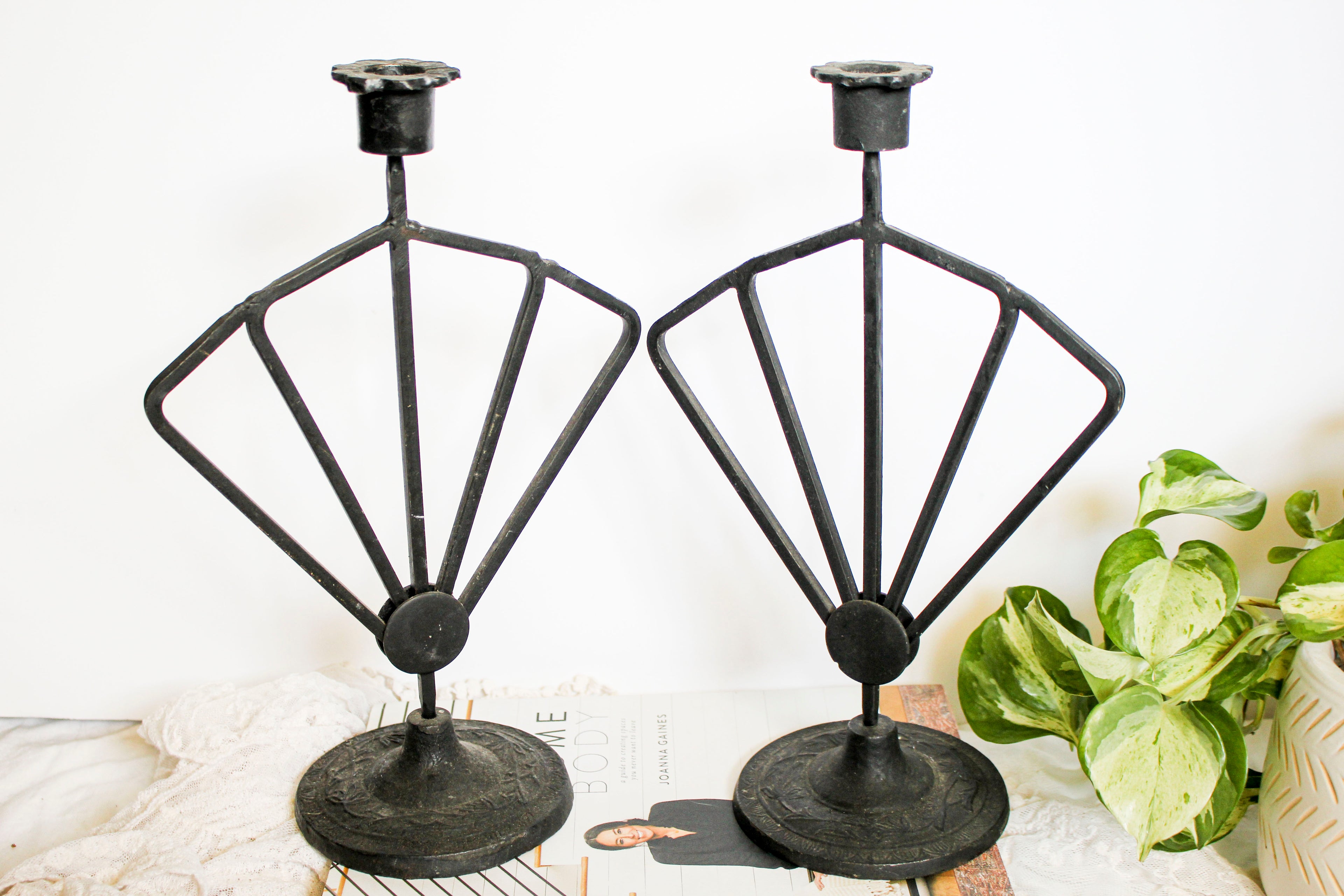 Cast Iron Candle Holders
