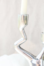 Silver Abstract Candelabra