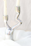 Silver Abstract Candelabra