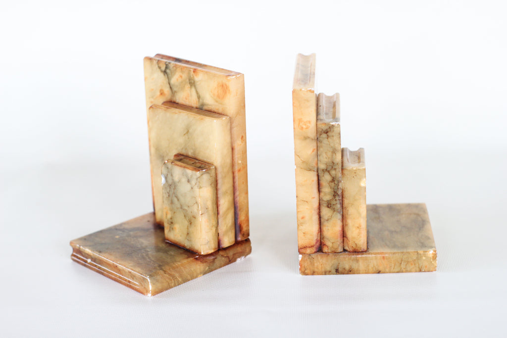 Italian Alabaster Bookends