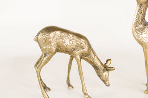Pair of Brass Deer