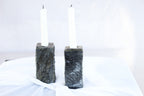 Pair of Stone Candle Holders