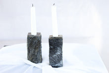 Load image into Gallery viewer, Pair of Stone Candle Holders

