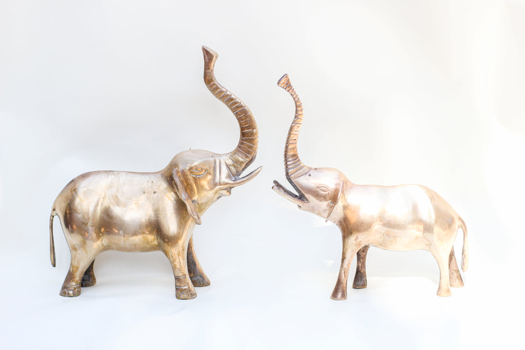Pair of Brass Elephants
