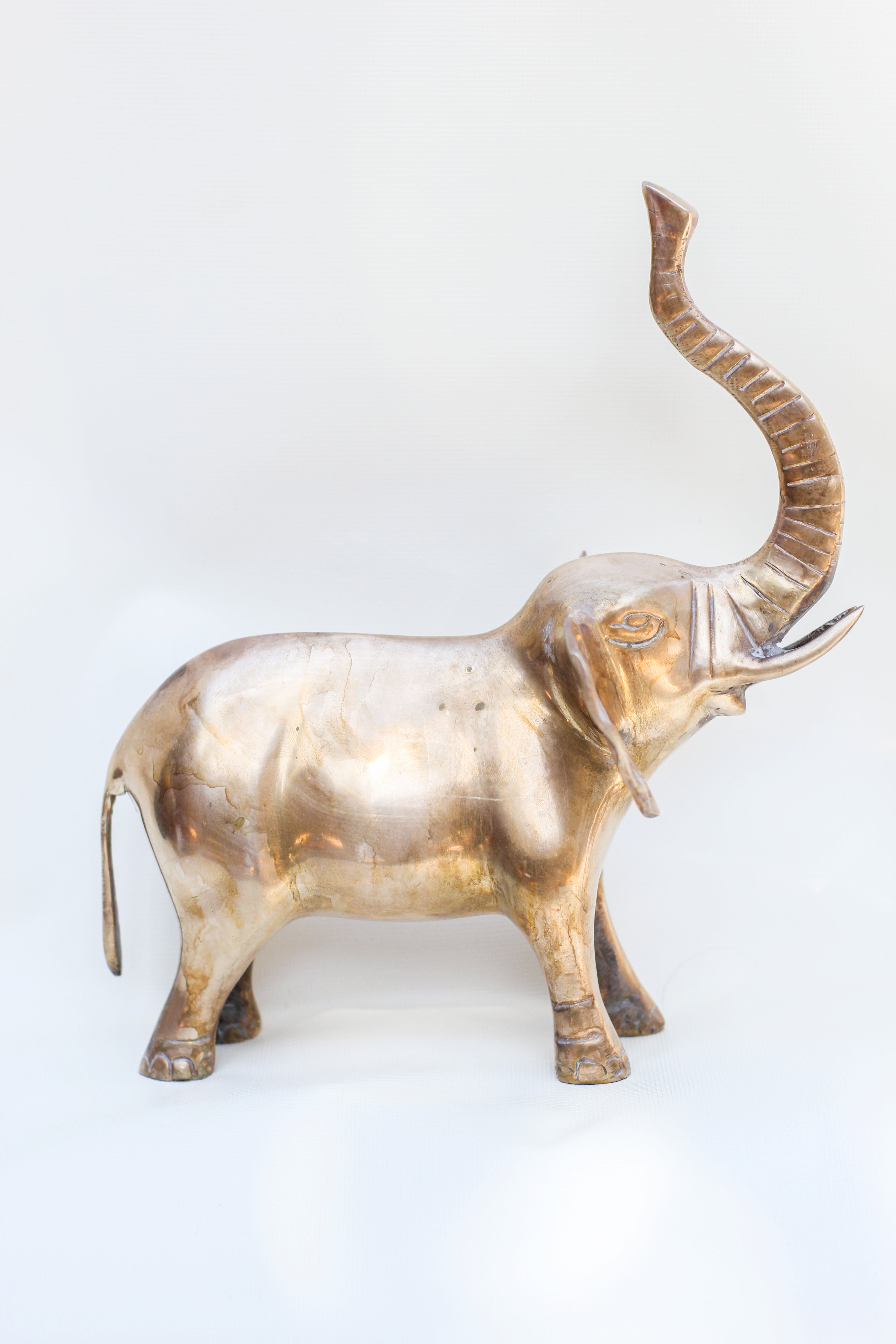 Pair of Brass Elephants