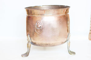 Large Brass Clawfoot Planter