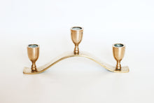 Load image into Gallery viewer, Three Arm Brass Candelabra
