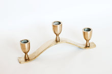 Load image into Gallery viewer, Three Arm Brass Candelabra

