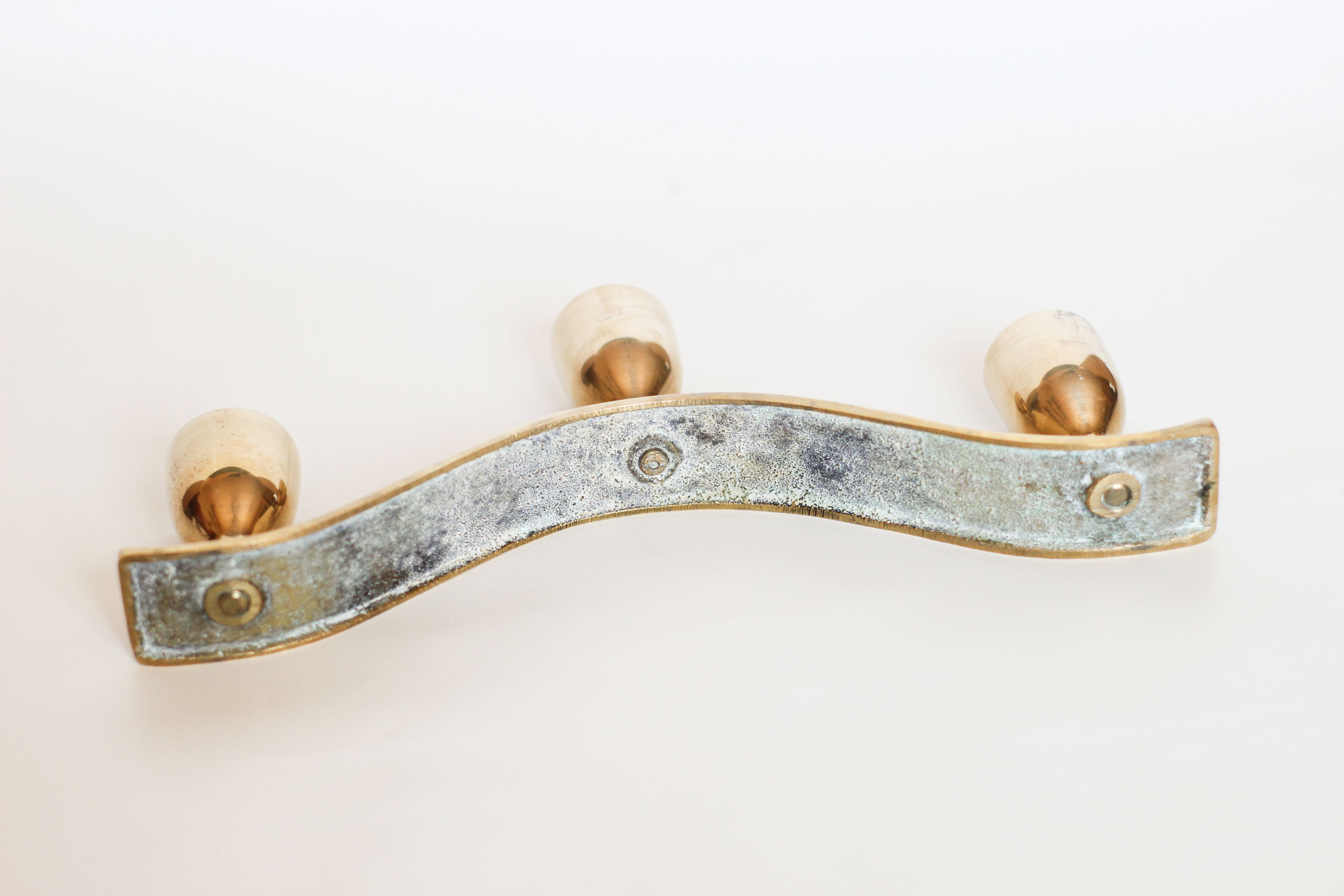 Three Arm Brass Candelabra