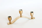 Three Arm Brass Candelabra