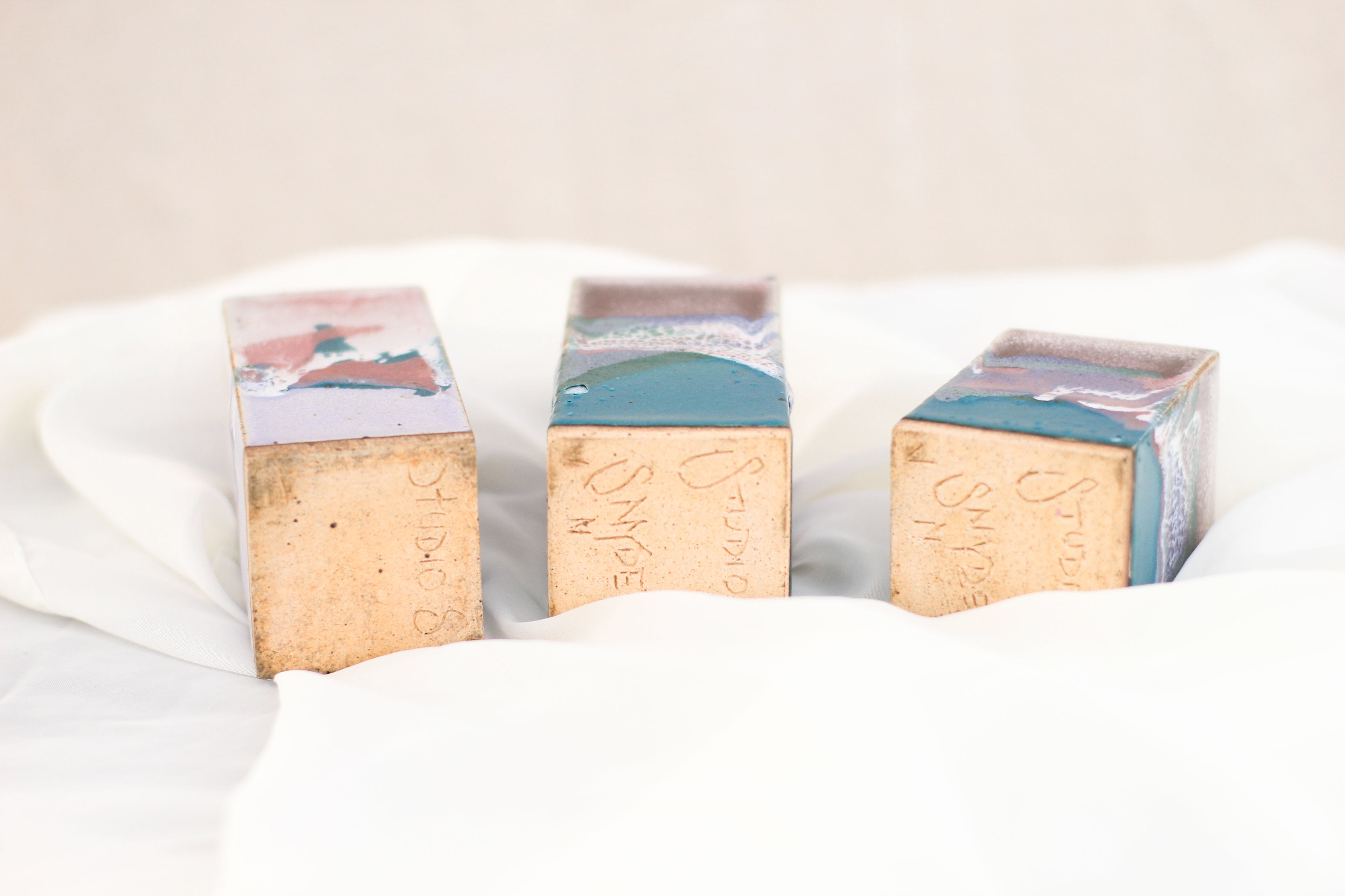 Trio of Handmade Candle Holders