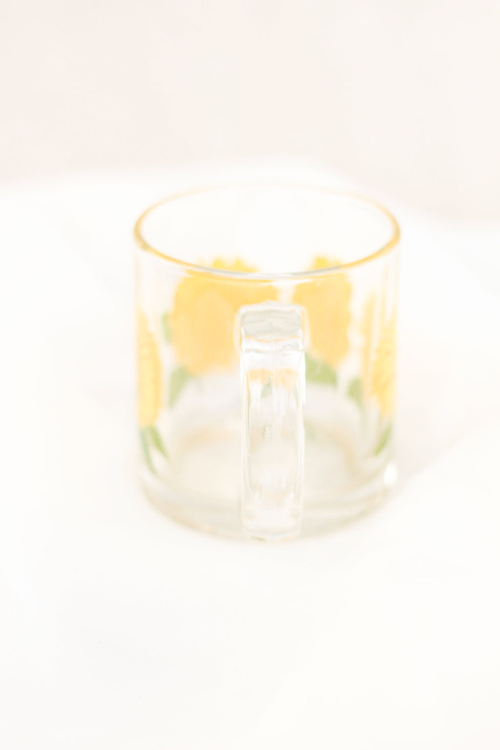 Glass Sunflower Coffee Mug
