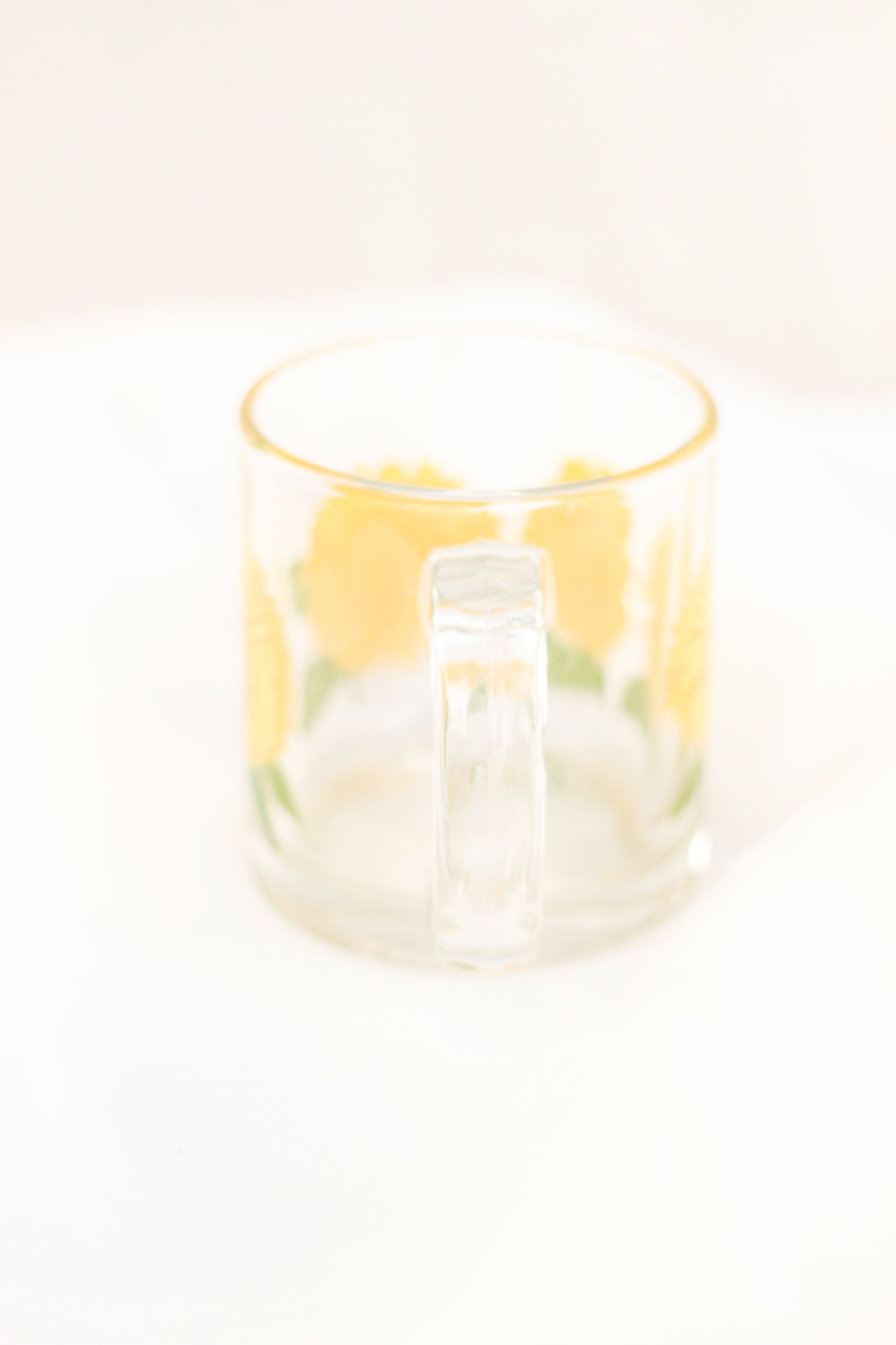 Glass Sunflower Coffee Mug