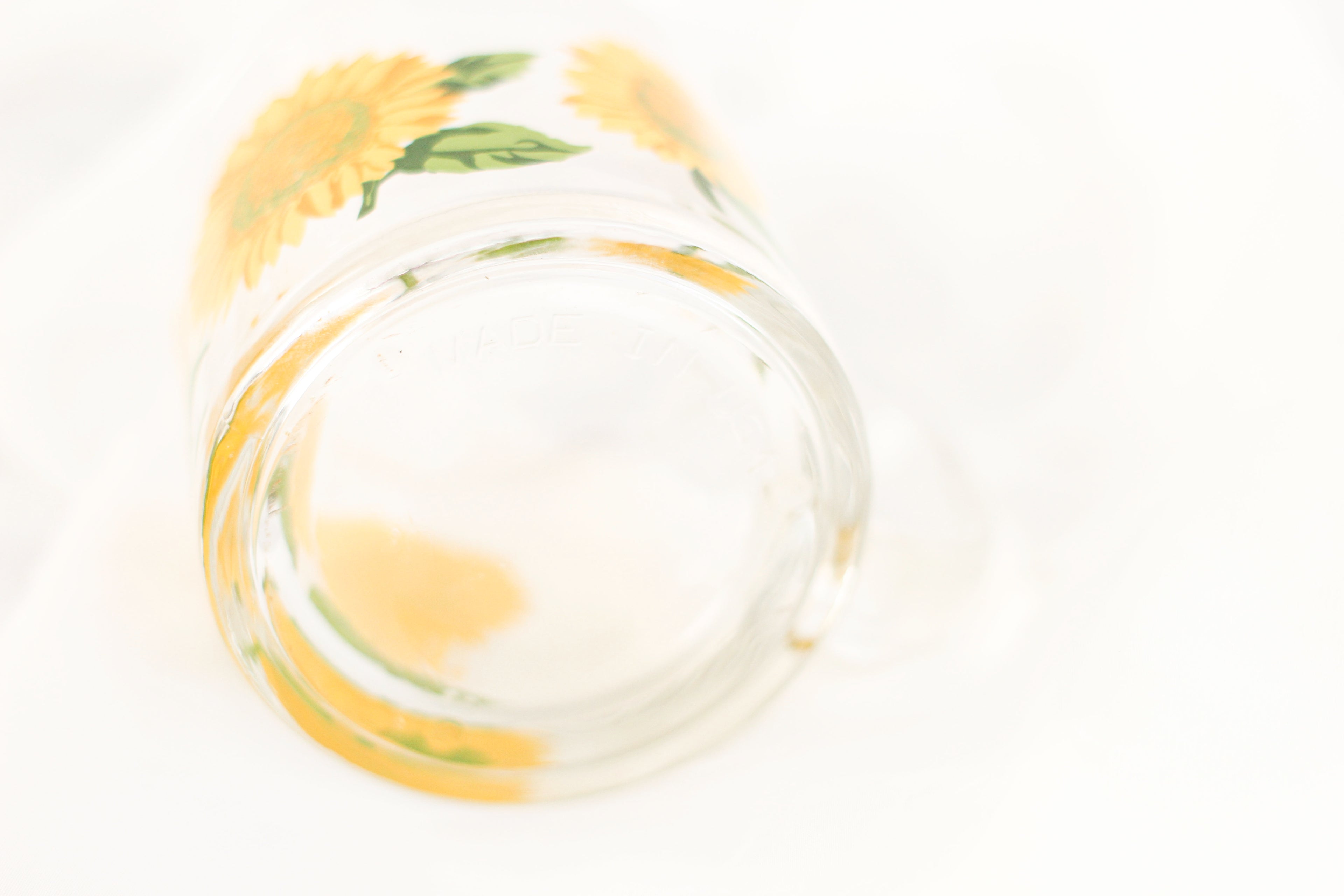 Glass Sunflower Coffee Mug