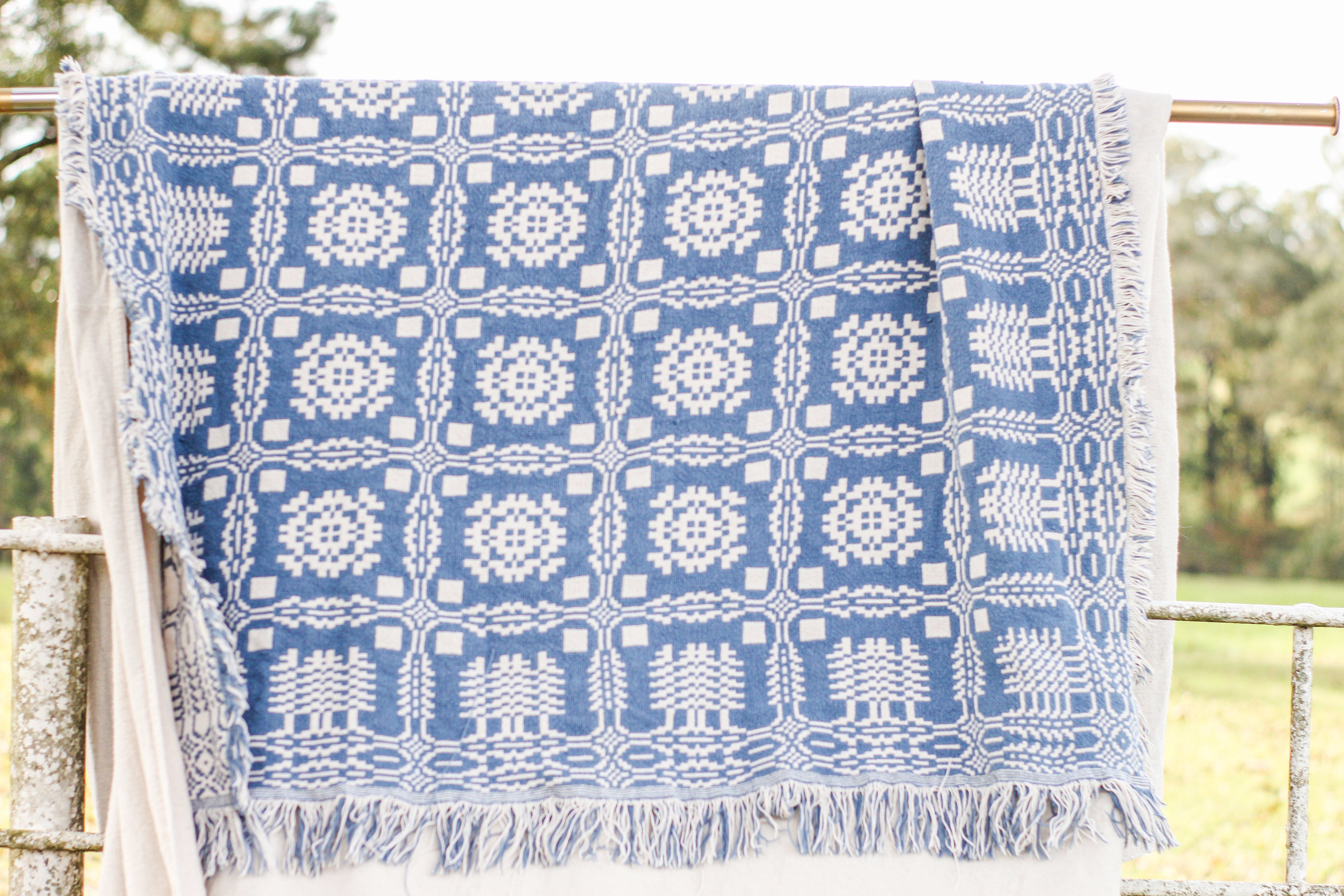 Reversible Snowflake Throw Blanket