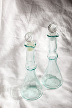 Pair of Blue Glass Cruets