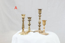 Load image into Gallery viewer, Set of Brass Candle Holders
