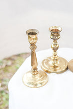 Load image into Gallery viewer, Set of Brass Candle Holders
