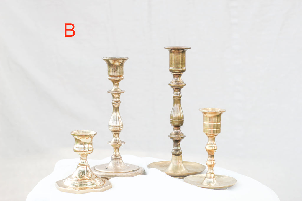 Set of Brass Candle Holders
