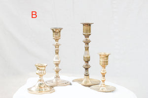 Set of Brass Candle Holders