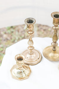 Set of Brass Candle Holders