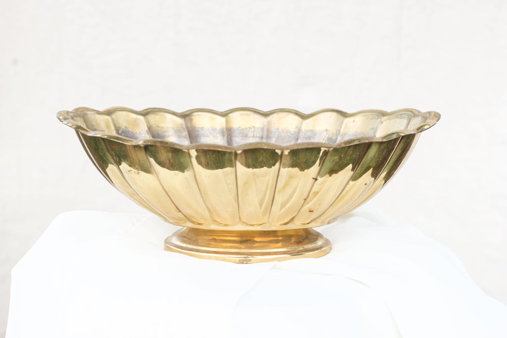 Scalloped Brass Bowl