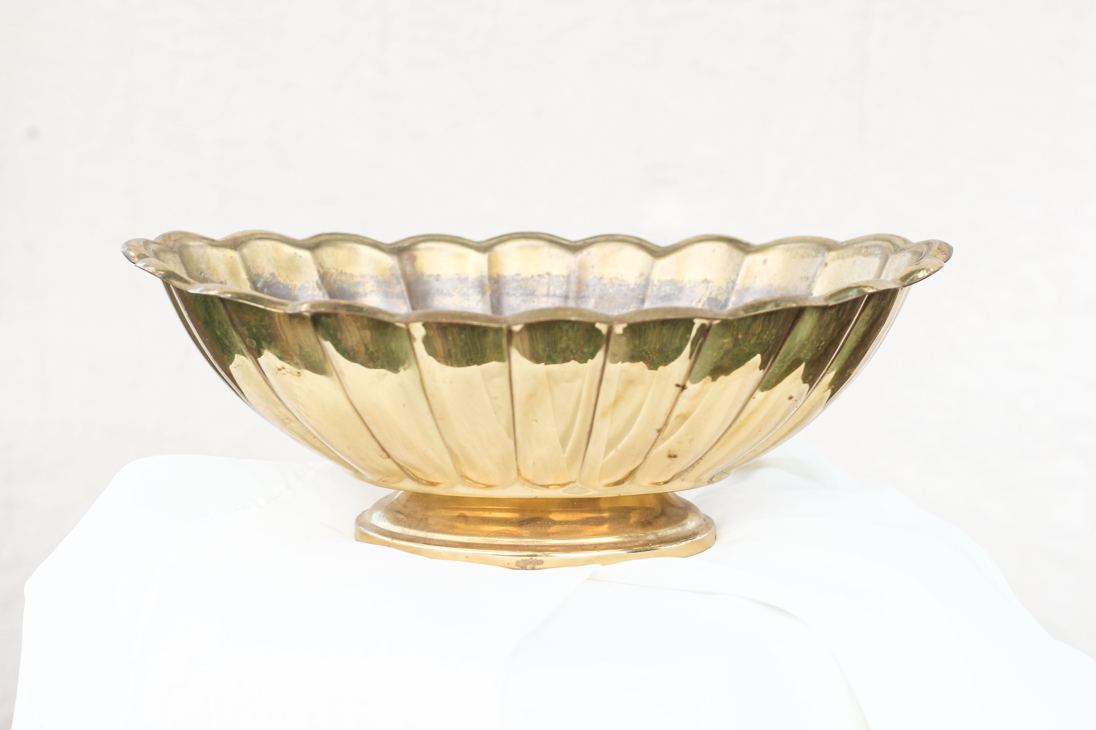 Scalloped Brass Bowl